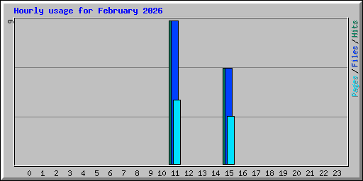 Hourly usage for February 2026