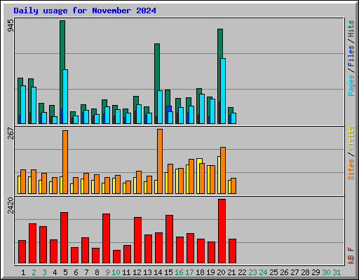 Daily usage for November 2024