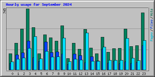 Hourly usage for September 2024