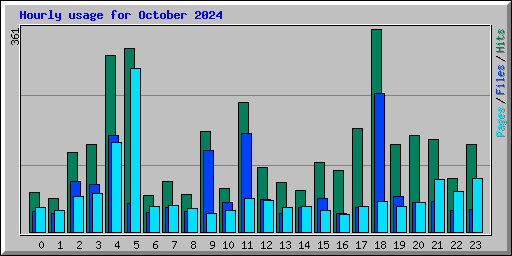 Hourly usage for October 2024