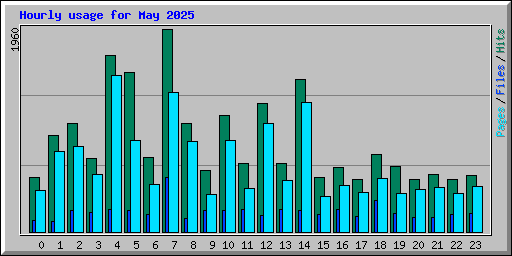Hourly usage for May 2025