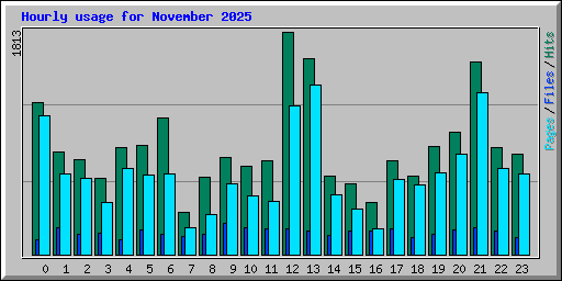 Hourly usage for November 2025