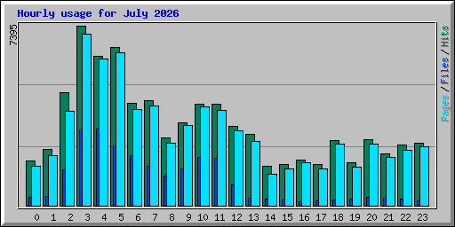 Hourly usage for July 2026