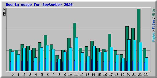 Hourly usage for September 2026