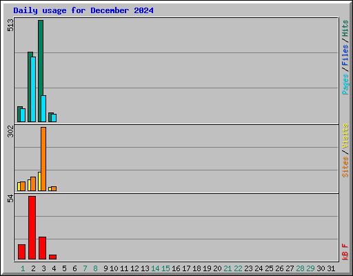 Daily usage for December 2024