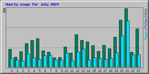 Hourly usage for July 2024