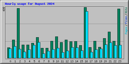 Hourly usage for August 2024