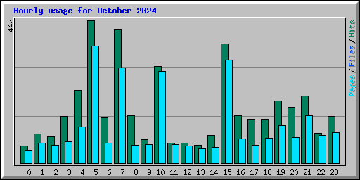 Hourly usage for October 2024