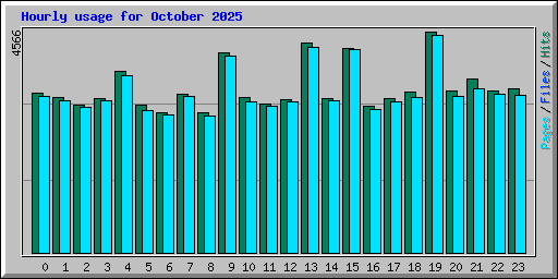 Hourly usage for October 2025