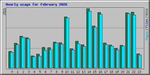 Hourly usage for February 2026