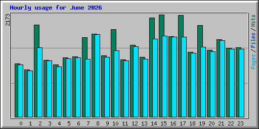 Hourly usage for June 2026