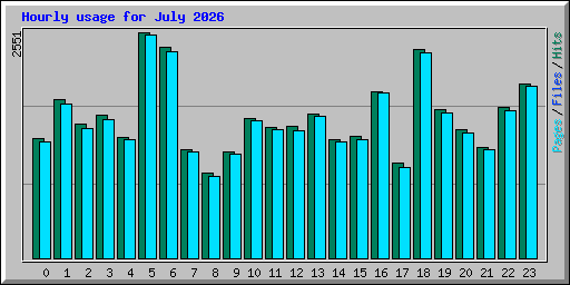 Hourly usage for July 2026